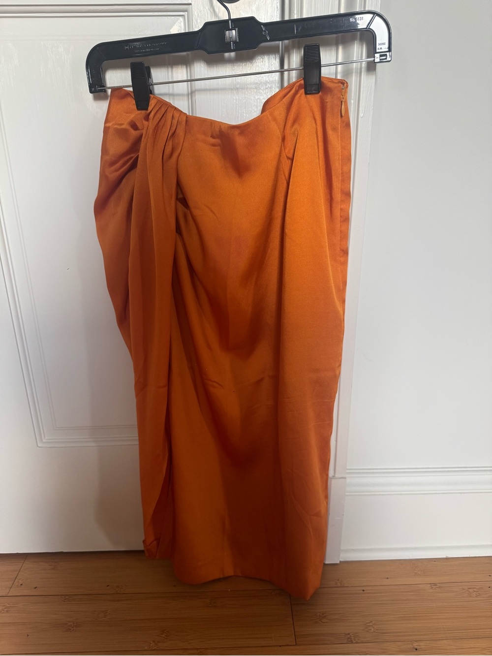 J. Crew Orange Satin Pencil Skirt